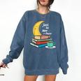 Just One More Chapter Love Book Reading Comfort Colors Sweatshirt Blue Jean
