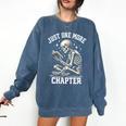 Just One More Chapter Reading Skeleton Book Lover Premium Tri-Blend Comfort Colors Sweatshirt Blue Jean Just One More Chapter Reading Skeleton Book Lover Premium Tri-Blend Comfort Colors Sweatshirt Blue Jean