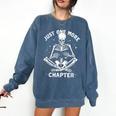 Just One More Chapter Skeleton Reading Bookworm Comfort Colors Sweatshirt Blue Jean Just One More Chapter Skeleton Reading Bookworm Comfort Colors Sweatshirt Blue Jean
