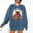 I Just Really Like Turtles And Books OK Turtle Reading Comfort Colors Sweatshirt Blue Jean
