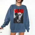 Kafka Franz Portrait Books And Literature Comfort Colors Sweatshirt Blue Jean