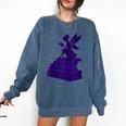 Kawaii Fairy Bookish Book Lover Library Read Comfort Colors Sweatshirt Blue Jean