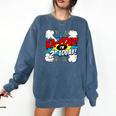 Kids Ka-Pow 2 Years Old Kids 2nd Birthday Comic Book Super Hero Comfort Colors Sweatshirt Blue Jean