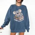 Koala Reading Book Pajama Sleep Comfort Colors Sweatshirt Blue Jean