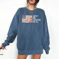 Liberty And Literature For All Reading USA Book Lover Comfort Colors Sweatshirt Blue Jean