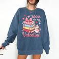 Librarian Books Are My Valentine Teacher Valentines Teach Comfort Colors Sweatshirt Blue Jean