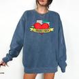 Librarian Library Assistant Libraries Rock Book Lover Comfort Colors Sweatshirt Blue Jean