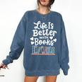 Librarian Library Books Reading Reader Comfort Colors Sweatshirt Blue Jean Librarian Library Books Reading Reader Comfort Colors Sweatshirt Blue Jean