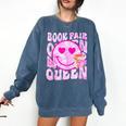 Library Book Fair Queen Vibe Groovy Tie Dye School Reading Comfort Colors Sweatshirt Blue Jean Library Book Fair Queen Vibe Groovy Tie Dye School Reading Comfort Colors Sweatshirt Blue Jean