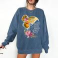 And Into The Library She Goes Book Lover Reading Bookworm Comfort Colors Sweatshirt Blue Jean