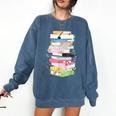 Life Of A Reader Book Lovers Book Nerds Bookworm Comfort Colors Sweatshirt Blue Jean