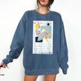 Little Miss Muffet Reading a Picture Book Comfort Colors Sweatshirt Blue Jean