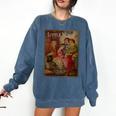 Little Women Book Cover Comfort Colors Sweatshirt Blue Jean