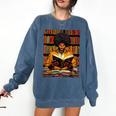 Man Reading Book Black History Month Book Lover Afro Comfort Colors Sweatshirt Blue Jean Man Reading Book Black History Month Book Lover Afro Comfort Colors Sweatshirt Blue Jean