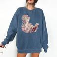 Marie Antoinette Reading A Book Comfort Colors Sweatshirt Blue Jean