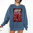 Marvel Spider-Man Eddie Brock Carnage Comic Book Cover Comfort Colors Sweatshirt Blue Jean