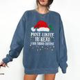 Matching Christmas PJS Most Likely To Read A Book Comfort Colors Sweatshirt Blue Jean