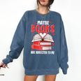 Maybe Books Are Addicted To Me Reading Present Comfort Colors Sweatshirt Blue Jean