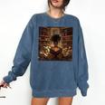 Melanin Afro Women Educated Reading Book History Comfort Colors Sweatshirt Blue Jean Melanin Afro Women Educated Reading Book History Comfort Colors Sweatshirt Blue Jean
