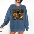 Melanin Afro Women Educated Reading Book History Girls Comfort Colors Sweatshirt Blue Jean Melanin Afro Women Educated Reading Book History Girls Comfort Colors Sweatshirt Blue Jean