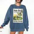 Moby Dick Book Cover Illustration Comfort Colors Sweatshirt Blue Jean Moby Dick Book Cover Illustration Comfort Colors Sweatshirt Blue Jean