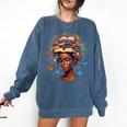 Month Honoring Past Inspiring Pride Melanin Book Comfort Colors Sweatshirt Blue Jean