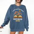 A New Chapter Begins Retired 2026 Floral Book Butterfly Tee Comfort Colors Sweatshirt Blue Jean A New Chapter Begins Retired 2026 Floral Book Butterfly Tee Comfort Colors Sweatshirt Blue Jean