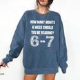 How Many Nights A Week Reading 6-7 67 Teacher Student Books Comfort Colors Sweatshirt Blue Jean