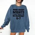 How Many Nights A Week Should You Be Reading 6-7 Book Lover Premium Tri-Blend Comfort Colors Sweatshirt Blue Jean How Many Nights A Week Should You Be Reading 6-7 Book Lover Premium Tri-Blend Comfort Colors Sweatshirt Blue Jean