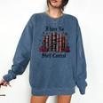 I Have No Shelf Control Dark Academia Book Lover TBR Comfort Colors Sweatshirt Blue Jean