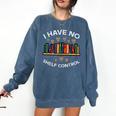 No Shelf Control Read Reading Book Librarian Men Women Kids Comfort Colors Sweatshirt Blue Jean