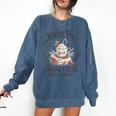 North Pole Readers Club Bookish Xmas Santa Book Reading Comfort Colors Sweatshirt Blue Jean