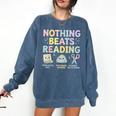 Nothing Beats Reading Book Librarian Across America Kids Comfort Colors Sweatshirt Blue Jean
