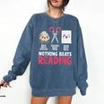Nothing Beats Reading Rock Paper Scissors Book Lover Library Comfort Colors Sweatshirt Blue Jean Nothing Beats Reading Rock Paper Scissors Book Lover Library Comfort Colors Sweatshirt Blue Jean