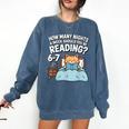 Orange Cat Reading Book 67 Six Seven Meme Comfort Colors Sweatshirt Blue Jean Orange Cat Reading Book 67 Six Seven Meme Comfort Colors Sweatshirt Blue Jean