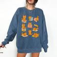 Orange Cats Reading Books Cat Lover Comfort Colors Sweatshirt Blue Jean Orange Cats Reading Books Cat Lover Comfort Colors Sweatshirt Blue Jean