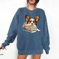 Papillon Books Reading Dog Breed Graphic For Men Women Kids Comfort Colors Sweatshirt Blue Jean Papillon Books Reading Dog Breed Graphic For Men Women Kids Comfort Colors Sweatshirt Blue Jean