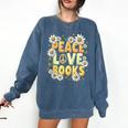 Peace Love Books Librarian Teacher Life Book Library Comfort Colors Sweatshirt Blue Jean Peace Love Books Librarian Teacher Life Book Library Comfort Colors Sweatshirt Blue Jean
