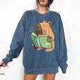 Pet Capybara Is Reading Library Capy Word Book Day Teacher Men Women Kids Comfort Colors Sweatshirt Blue Jean Pet Capybara Is Reading Library Capy Word Book Day Teacher Men Women Kids Comfort Colors Sweatshirt Blue Jean