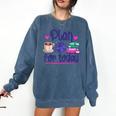 Plan For Today Coffee Yarn Books Sewing Knitter Knitting Comfort Colors Sweatshirt Blue Jean