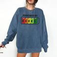 Powered By Books Bookworm Librarian Reading Comfort Colors Sweatshirt Blue Jean