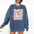 Preppy Coquette Bow Ghost Reading Books Halloween Book Comfort Colors Sweatshirt Blue Jean