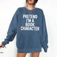 Pretend I'm A Book Character Costumes For Kids Halloween Comfort Colors Sweatshirt Blue Jean Pretend I'm A Book Character Costumes For Kids Halloween Comfort Colors Sweatshirt Blue Jean
