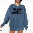 PRO Books PRO Cats Anti People Comfort Colors Sweatshirt Blue Jean PRO Books PRO Cats Anti People Comfort Colors Sweatshirt Blue Jean