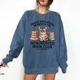 Proud Introverted Book Club Anti Social Reader Pet Cat Comfort Colors Sweatshirt Blue Jean