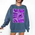 Purple Comic Book Purple Color Graphic Comfort Colors Sweatshirt Blue Jean