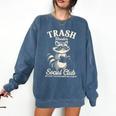 Raccoon Bookworm Readers Library Smut Reader Spicy Book Romance Rash Reader Social Club Comfort Colors Sweatshirt Blue Jean