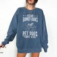 Read Banned Books PET DOGS FIGHT EVIL Read Books Reader Comfort Colors Sweatshirt Blue Jean