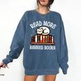 Read More Banned Books Reader Cat Lover Librarian Freedom Comfort Colors Sweatshirt Blue Jean Read More Banned Books Reader Cat Lover Librarian Freedom Comfort Colors Sweatshirt Blue Jean