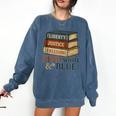 Read Blue Liberty Books July 4th Independence Comfort Colors Sweatshirt Blue Jean